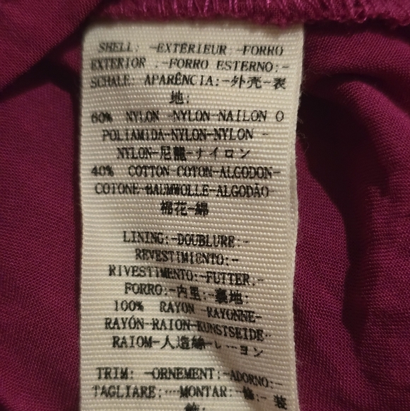 Free People Lined Magenta Lace Dress Size Small NWT - Picture 6 of 6